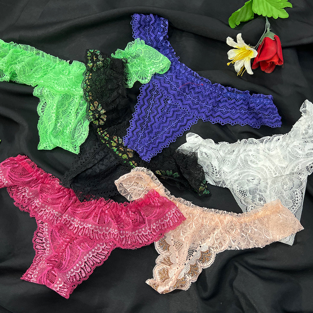 Floral Lace Mid-Rise Panty - Soft Lastic for soft girls | Very comfortable