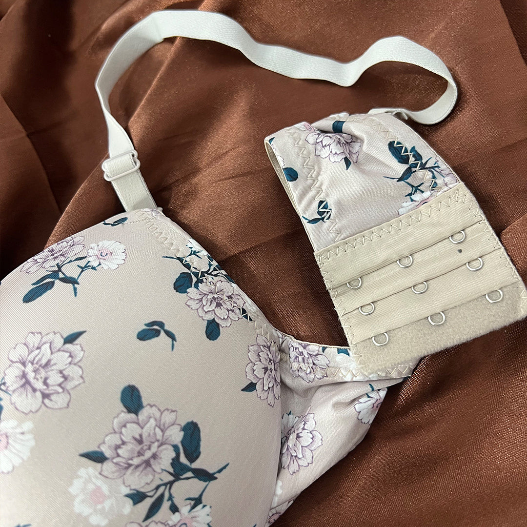 Support with Style – Printed Underwire T-Shirt Bra (Padded)